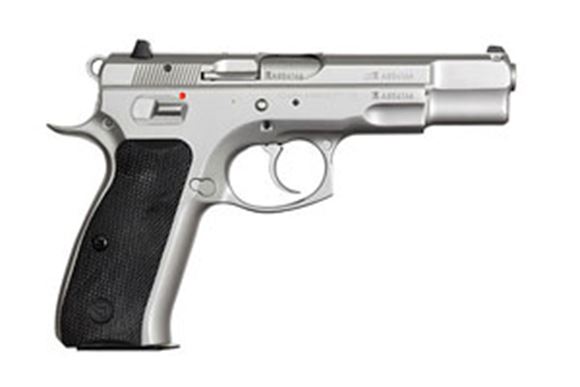 Picture of CZ 75B Stainless DA/SA Semi-Auto Pistol - 9mm, 4.7", Matte Stainless, Rubber Grips, 3-Dot Sights, 2x10rds