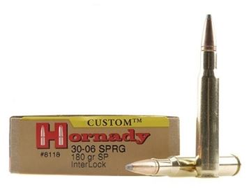 Picture of Hornady Custom Rifle Ammo - 30-06 Sprg, 180Gr, InterLock SP, 20rds Box