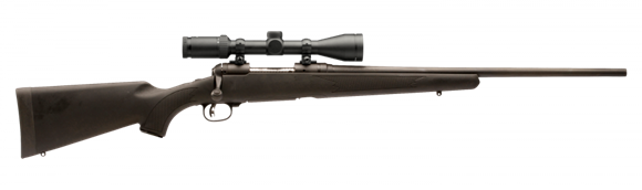 Picture of Savage Arms Package Series 11 International Trophy Hunter XP Youth Bolt Action Rifle - 308 Win, 20", Matte Black, Matte Black Synthetic Stock, 3rds, w/Weaver 3-9x40mm Scope, AccuTrigger