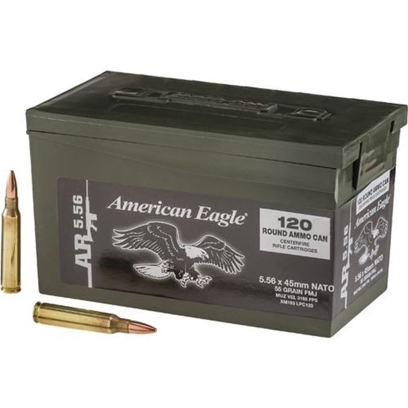 Picture of Federal Rifle Ammo - 5.56x45mm NATO, 55Gr, FMJ-BT (M193 Ball), 600rds Case