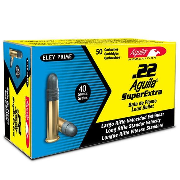 Picture of Aguila Rimfire Ammo - 22 LR, 40Gr, Lead, 500rds Brick, Standard Velocity, 1130fps