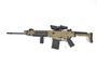 Picture of Used Robinson Armament XCR-M Semi-Auto Rifle - 308 Win, 18-1/2", Tan, Collapsable Stock, Lantac Muzzle Brake, Flip-Up Sights, 2x Magpul 5rds Magazines, 1 Metal Magazine, w/Trijicon 3.5x ACOG, Very Good Condition