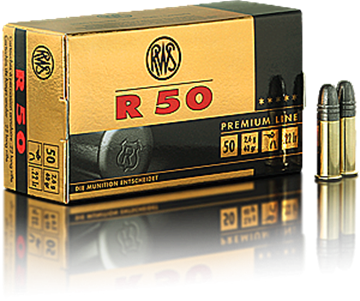 Picture of RWS Rottweil Premium Line Sports Rimfire Ammo - R 50, 22 LR, 40Gr (2.675g), LRN, 50rds