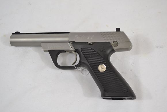 Picture of Used Colt 22 (Evolution of the Colt Cadet), 22 LR, Semi-Auto, Stainless, 5 magazines, very good condition.