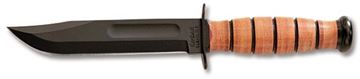 Picture of KA-BAR All-Purpose & Utility/Military & Tactical Knives, Fixed-Blade - Full-Size US Army KA-BAR, Straight Edge, 1095 Cro-Van, 56-58 HRC, 7", 20 Degrees, Flat Grind, Clip Shape, US ARMY Tang Stamp, Leather Handle, w/Leather Sheath, Made in USA