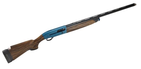 Picture of Beretta A400 Xcel Sporting Semi-Auto Shotgun - 12Ga, 3", 28", Cold Hammer Forged, Vented Rib, Blued, New Blue Aluminum Alloy Receiver & Balance Cap, X-Tra Grain Oil Finished Walnut Checkered Stock w/Kick-Off, 3rds, OptimaChoke-HP (IC,M,IM), w/Gun Pod