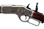 Picture of Winchester Model 73 Lever Action Rifle (Winchester Model 1873 150th Commemorative) - 44-40Win, 24", Octagon, High Gloss Blued, Silver Nitride Receiver, Scroll Engravings w/Gold, Gloss Grade V/VI Black Walnut Stock, 13rds