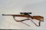 Picture of Used Lee Enfield No4 Mk1 Bolt-Action .303 British, Sporterized, With Tasco 4x Scope & Leather Sling, One Mag, Good Condition