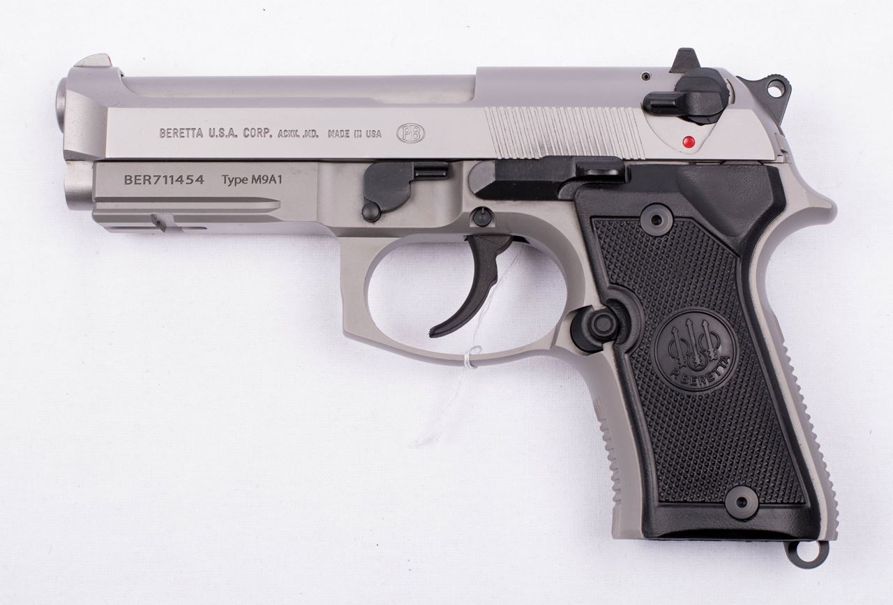 Used Beretta 92 Compact Semi Auto Pistol, 9mm, Inox Finish, 2x10rd Mags ...