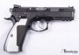 Picture of Used CZ 75 SP-01 Shadow Semi Auto 9mm Pistol, Green Hi-Viz Front Sight, Aluminum Grips, 3x10rd Magazines, Original Case