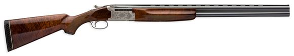 Picture of Winchester Model 101 150th Commemorative Over/Under Shotgun - 12Ga, 3", 28", Ported, Chrome Plated Chamber & Bore, Gloss Blued, Low Profile Receiver, Grade  V/VI Black Walnut Stock, Ivory Bead Sights, Invector-Plus Flush