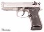 Picture of Used Beretta 92 Compact Inox w/Rail (M9A1) DA/SA Semi-Auto Pistol - 9mm, 4.25" Barrel, Stainless Steel Slide, Matte Silver Alloy Frame w/Integral Picatinny Rail, Black Plastic Grips, 3x10rds Mags, 3-Dot Sights, Excellent Condition