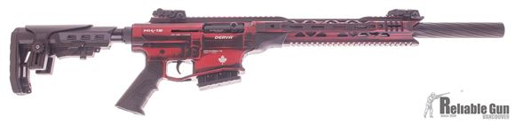 Picture of Derya Arms MK-12 Canadian Edition Model AS106S Vertical Magazine Semi-Auto Shotgun - 12Ga, 3", 20", Blurred Red w/ White Maple Leaf, Synthetic Stock, 1x2rds, 2x5rds, AR Flip Up Sights, Barrel Shroud, 3 Mobil Choke