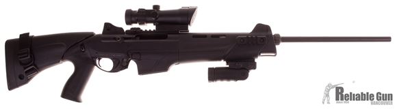 Picture of Used Benelli MR1 Semi-Auto Rifle - 223 Rem, 20", Black Anodized, Technopolymer Collapsible Stock, 1 Magazine, Ghost Ring Sights, Bushnell Trophy Red/Green Dot Scope (Acog Style), Fab Folding Vertical Grip, Good Condition