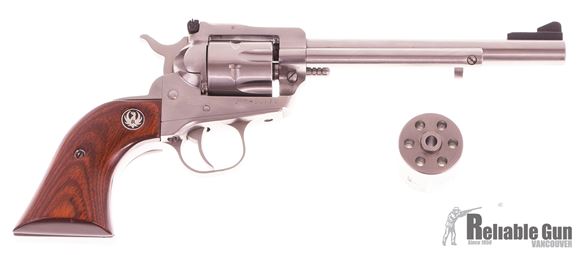 Picture of Used Ruger Single Six .22 LR/.22 Mag Convertible Revolver, 6 1/2 Stainless Barrel, Both Cylinders, Very Good Condition