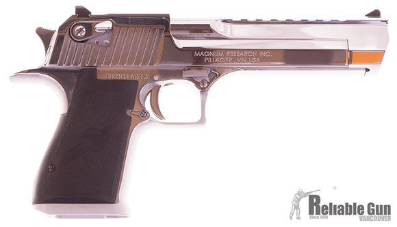 Picture of Used Magnum Research, Desert Eagle, Polished Chrome Finish, One Magazine, .50 AE, Origonal Case, Excellent Condition.