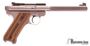 Picture of Used Ruger Mark II Competition Target Rimfire Semi-Auto Pistol - 22 LR, 6-7/8", Slab-Sided Bull Barrel, Satin Stainless Steel, Checkered Cocobolo w/Thrmbrest Grips, 2 Magazines, Fixed Front & Adjustable Rear Sights, Excellent Condition