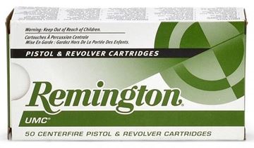 Picture of Remington 23728 UMC Pistol Ammo 9MM MC, 115 Gr, 1145 fps, 50 Rnd, Boxed