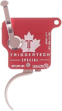 Picture of Trigger Tech, Remington 700 Trigger - Canada Day Special Frictionless Trigger, Curved, Single Stage, 1-3.5 lbs, Stainless Trigger, w/Removable Bolt Release & Safety RH