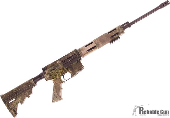 Picture of Used Remington R-15 VTR AR-15 - 223 Rem, Fluted Barrel, DPMS Muzzle Brake, Camo Finish. Average Condition