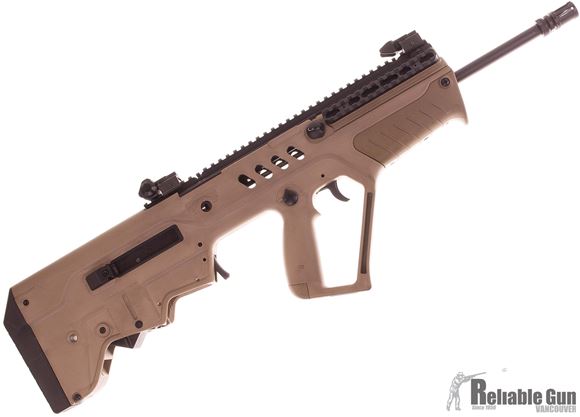 Picture of Used IWI Tavor Tar 21 Semi Auto Rifle, FDE, Flip Up Sights, Soft Case, 5 x 5/30 Mags, Excellent Condition