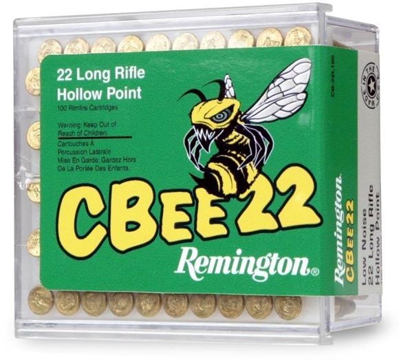 Picture of Remington CBee Rimfire Ammo - Low Velocity, 22 LR, 33Gr, HP, 100rds Box