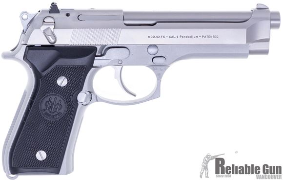 Picture of Used Beretta 92FS Inox Semi-Auto 9mm, Italian Mfg., Stainless Guide Rod, One Mag & Original Box, Excellent Condition