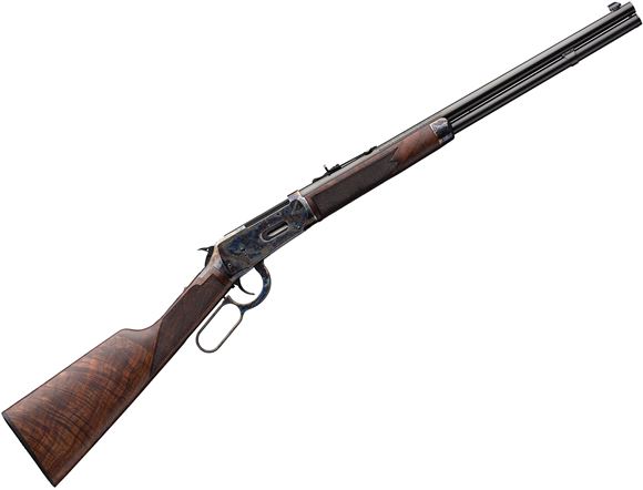 Picture of Winchester Model 94 Deluxe Short Lever Action Rifle - 30-30 Win, 20", Gloss Blued Barrel, Color Case, Sporter Contour, Shotgun Buttplate, Grade V/VI Black Walnut Stock, Adjustable Semi-Buckhorn Rear Sights, 7rds