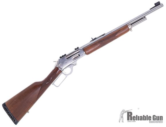 Picture of Used Marlin 1895GS Lever-Action 45-70, Stainless 18" Barrel, Walnut Stock, Some Scratches and Wear, Good Condition