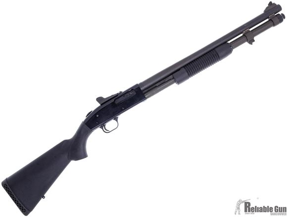 Picture of Used Mossberg 590 Pump Action 12 Gauge, 20'' Heavy Barrel, Ghost Ring Sights, Black Synthetic Stock, Good Condition