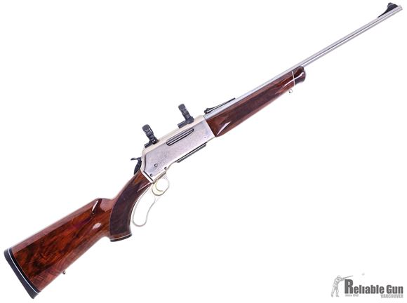 Picture of Used Browning BLR White Gold Medallion Lever-Action, 243 Win, 20" High Gloss Stainless Barrel, High Gloss Walnut Stock, One Mag, Some Marks in The Stock, Good Condition