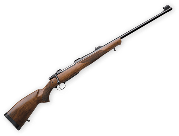 Picture of CZ 550 Safari Magnum LUX Bolt Action Rifle - 375 H&H, 25", Blued, Set Trigger, Euro Style Walnut Stock, 5rds, Hooded Front Sight & Express Rear Sight