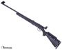 Picture of Used Savage Arms Mark II FVT Rimfire Bolt Action Rifle - 22 LR, 21", Satin Blued Carbon Steel, Matte Black Synthetic Stock, Single Shot, Peep-Sight, AccuTrigger, Custom Buttstock Cheek Piece, 2 Magazines, Good Condition