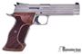 Picture of Used SIG SAUER P210 Target Single Action Semi-Auto Pistol - 9mm, 5'', Silver PVD Coating, Ergonomic NILL Wood Grips, 3x8rds Magazines, Adjustable Sight, Original Box, Excellent Condition