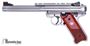 Picture of Used Ruger Semi Auto  Rimfire Pistol - Mark IV Hunter, 22LR, 6.88" BBL, Stainless Steel, Adjustable Rear Sight Hi Viz Front, 2 Magazines, Original Box, Excellent Condition