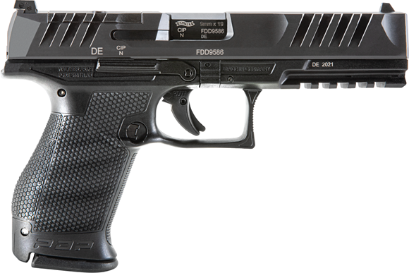 Picture of Walther PDP Compact Optic Ready Semi-Auto Pistol - 9mm, 5", Steel Slide, Black Polymer Frame, Front Serrations, 2x10rds, Grip Panels, Rail