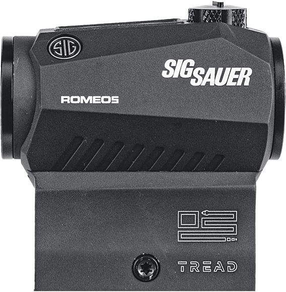 Picture of Sig Sauer Romeo5 Compact Red Dot Sight, 1X20mm, 2 Moa Red Dot, 0.5 Moa Adj, M1913, Black, Tread Logo