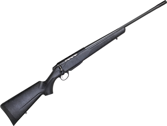 Picture of Tikka T3X Lite RoughTech Bolt Action Rifle - 7mm Rem Mag, 24.3" Fluted Threaded w/Brake, Black/Gray Roughtech Synthetic Stock, Standard Trigger, 3rds, No Sights