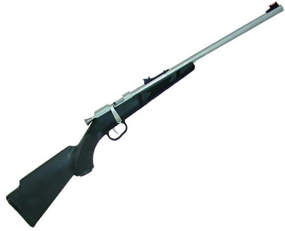 Picture of Henry Mini Bolt Youth Rimfire Single-Shot Bolt Action Rifle - 22 LR/Short, Stainless Steel, Black Fiberglass Synthetic Stock, Williams Fire Sights