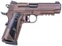 Picture of SIG SAUER 1911 Spartan II Carry SAO Semi-Auto Pistol - 45 ACP, 4.2", Distressed Bronze Finish, Spartan Grips, 2x8rds, SIGLITE Sights, M1913 Rail, Molon Labe Engraved Slide "Come and Take Them", Spartan Helmet Top of Slide Engraving, Flared Magwell