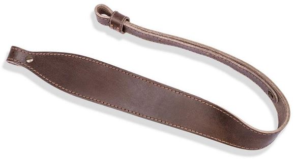 Picture of Levy's Hunting Distressed Rifle Slings - 2-1/4" Distressed Veg-Tan Leather Cobra Rifle Sling, Loop Adjustment, Fits 1" Swivels, Secured with Chicago Screws, Adjustable 28"-37", Dark Brown