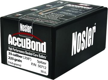 Picture of Nosler Bullets, AccuBond - 35 Caliber (.358"), 225Gr, Spitzer, 50ct Box