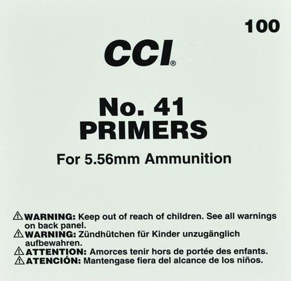 Picture of CCI Primers, No. 41 Military Rifle Primers - No. 41, Military Primers For 5.56mm, 100ct Pack