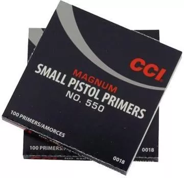 Picture of CCI Primers, Magnum Pistol Primers - No. 550, Magnum Small Pistol Primers, 100ct Pack