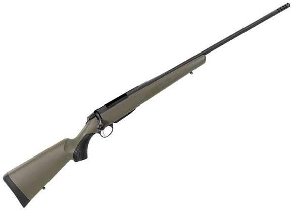 Picture of Tikka T3X Western Superlite ODG Bolt Action Rifle - 270 Win, 22.5", Black Cerakote Finish, Fluted Barrel w/ Brake, OD Green Modular Synthetic Stock, Oversized Bolt Knob, 3rds