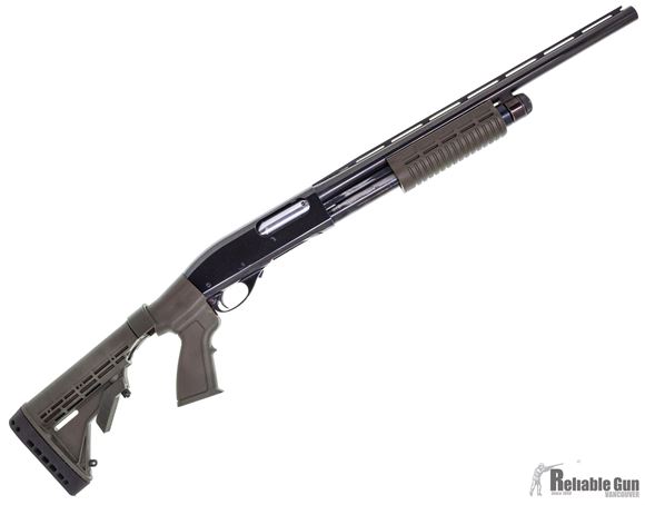 Picture of Used Remington 870 Wingmaster, 12-Gauge, Rib Barrel Cut To 19'', OD Green Kick Lite Collapsable Stock, With Original Wood Stock & Extra 28'' Barrel, Good Condition