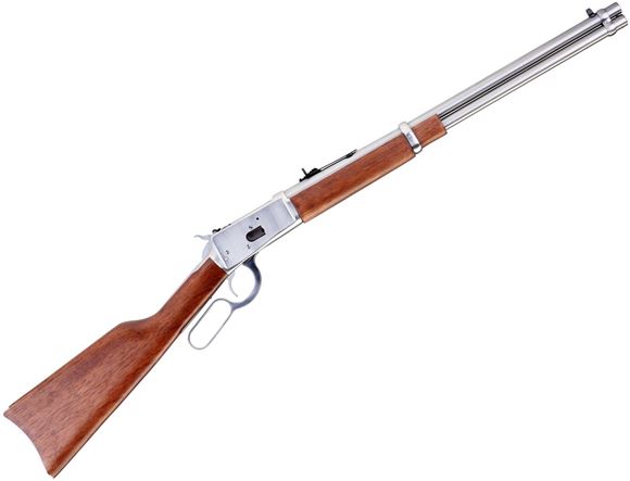 Picture of Rossi R92 Lever Action Rifle - 38 Special/357 Mag, 20'', Stainless, Wood Stock, 10rds, Gold Bead Front & Adjustable Rear Buckhorn Sights