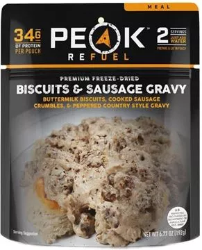 Picture of Peak Refuel Freeze Dried Meals - Biscuits & Sausage Gravy Meal