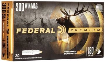 Picture of Federal Premium Vital-Shok Rifle Ammo - 300 Win Mag, 180Gr, Trophy Bonded Tip, 20rds Box