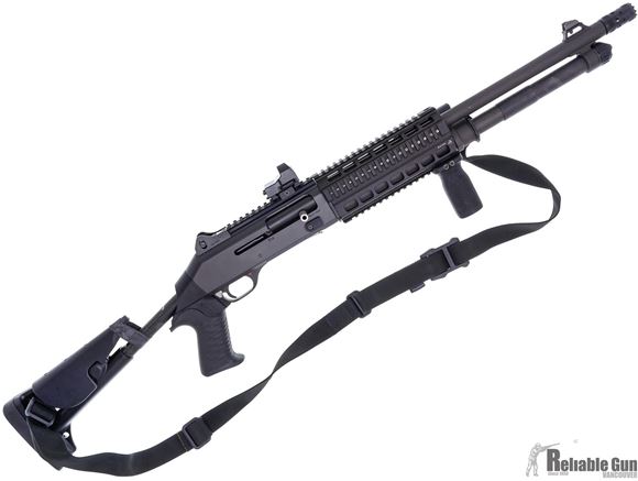 Picture of Used Benelli M4 Tactical Semi Auto Shotgun, 12 Ga, B&T Quad Rail, RVG Grip, Vortex Razor 6 MOA Red Dot, Surefire x300 Light, Breecher Choke, Telescopic Stock, Taran Tactical Bolt Release and Charging Handle, Very Good Condition